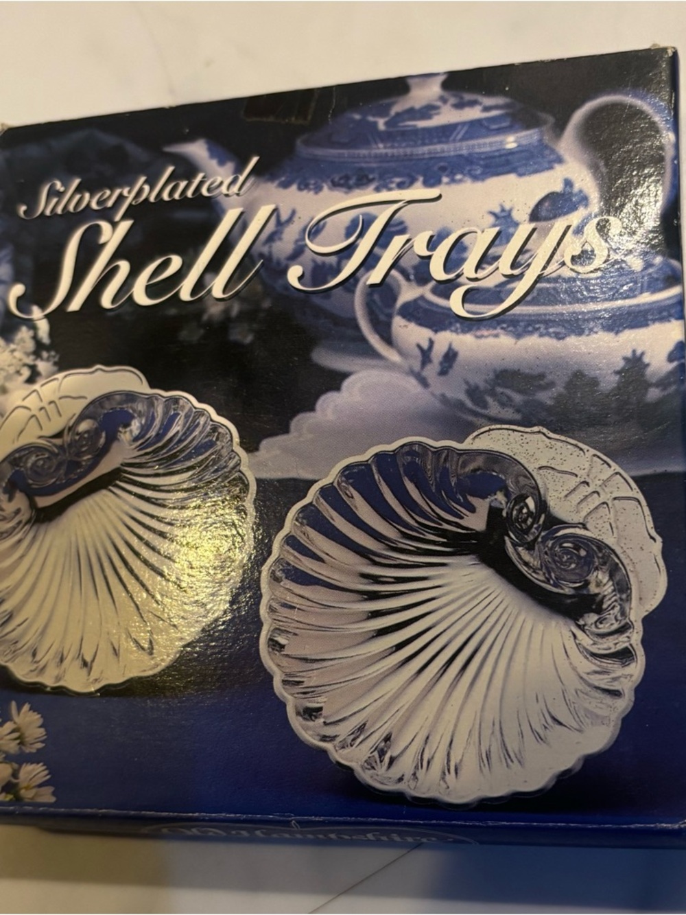 Vintage Old Hampshire Silversmiths Silver Shell Trays - Decorative Shell Dish